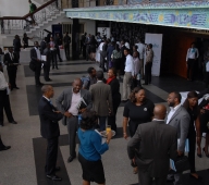  A cross section of participants networking 
